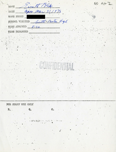 Citywide Coordinating Council daily monitoring report for South Boston High School by Everett Blake, 1976 March 31