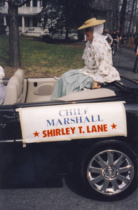 Riding at head of parade