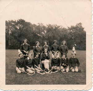 Seniors on the field hockey team in 1950