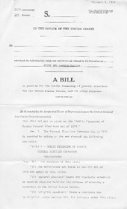 Draft of the Public Financing of Senate General Elections Act of 1979