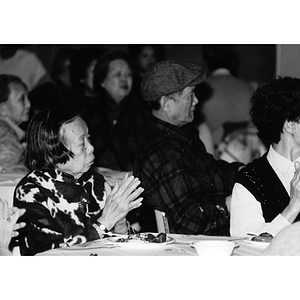 Guests attend a dinner held at the Josiah Quincy School marking Chinatown's victory to build a community center on Parcel C