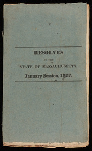 "Resolves of the State of Massachusetts"