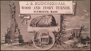 Trade card, J.S. Buckingham, wood and ivory turner, Plymouth, Mass.
