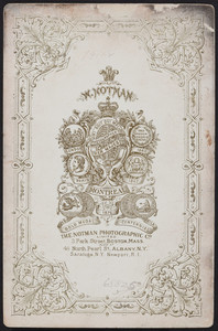 Trade card for W. Notman, photographer to Her Majesty, Montréal, Canada, 3 Park Street, Boston, Mass., undated
