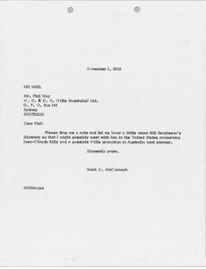 Letter from Mark H. McCormack to Phil May