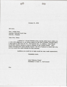 Letter from Judy Chilcote to Wilda Gwin