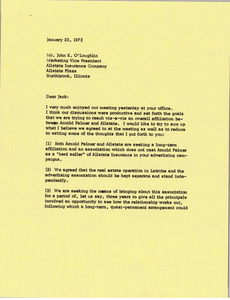 Letter from Mark H. McCormack to John K. O'Loughlin