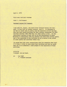 Memorandum from Mark H. McCormack to Richard Avory and John H. Melcher