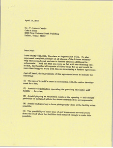 Letter from Mark H. McCormack to T. Lamar Caudle