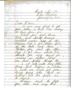 Letter from Laura Strong to Gloria Xifaras Clark