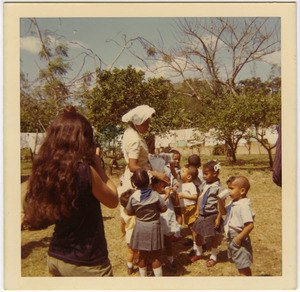 Cuban woman and children