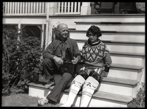 Donald Baxter MacMillan, arctic explorer, and unidentified Inuit woman