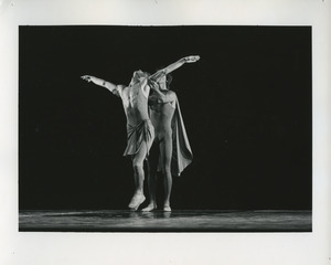 Two male dancers performing