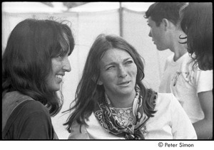 Joan Baez with Judy Collins at the Newport Folk Festival