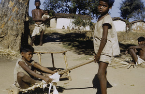 Children play in a village near Ranchi