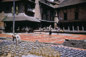 Pottery in square in Bhaktapur