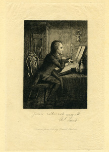 Print of Charles Lamb after drawing by Daniel Maclise