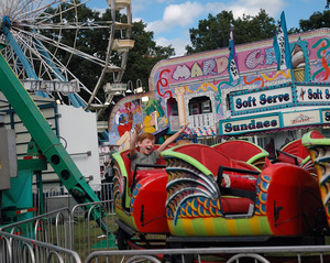 Franklin County Fair: dragon-headed roller coaster