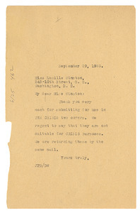 Letter from Crisis to Lucille Winston