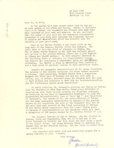 Letter from James E. Jackson to W. E. B. Du Bois
