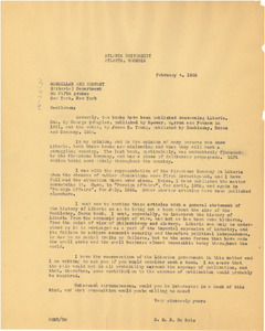 Letter from W. E. B. Du Bois to Macmillan Company