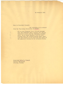 Memo from W. E. B. Du Bois to Rufus E. Clement