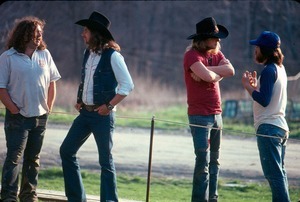 Country Western outfits popular with Michael's entourage. Guy Pollard, Doug Edson, Michael Rapunzel, unidentified