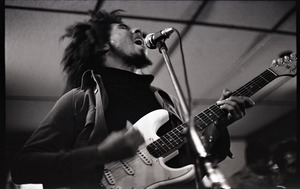 Bob Marley and the Wailers at Paul's Mall: Marley with guitar