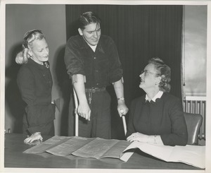 Margaret Milbank Bogert, Robert Wright, and Mrs. W. Ward Foshay