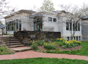 Meekins Public Library: rear garden