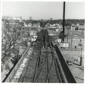 Demolition of elevated, view is from Forest Hills overpass