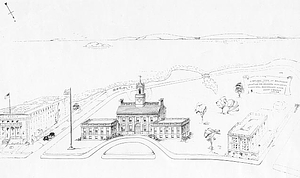 Architectural drawing of proposed Soldiers' Memorial town hall : no.2