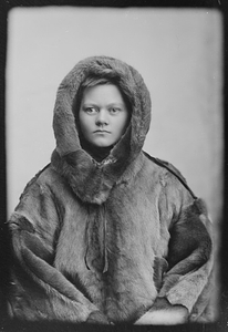 Marie Høeg Dressed in Full Fur Attire