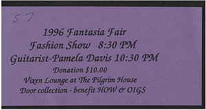 1996 Fantasia Fair Fashion Show Ticket