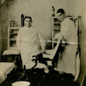 Photograph of Frederick James Caldwell and Chauncey Nye Lewis, circa 1917.