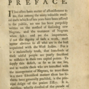 Preface to An Essay on the More Common West-India Diseases (1764)
