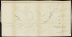Map of Wareham River showing a scheme of harbor lines and improvement