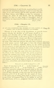 1786 Chap. 0021 An Act For Rendering The Decision Of Civil Causes, As Speedy, And As Little Expensive As Possible.