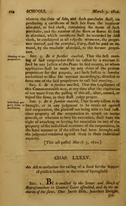 1809 Chap. 0086. An Act To Authorize The Raising Of A Fund For The Support Of Publick Schools In The Town Of Springfield.