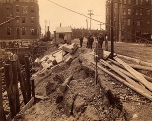 Construction site on the corner of West Chester Park and Newbury Street