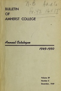 Amherst College Catalog 1949/1950