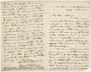 Edward Hitchcock letter to Mary Hitchcock, 1853 October 16