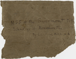 Edward Hitchcock draft, "Supplement to the Ichnology of New England"