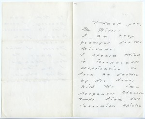 Emily Dickinson letter to Thomas Niles