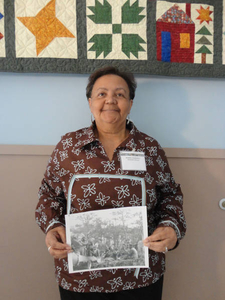 Rhoda Harding at the Stoughton Mass. Memories Road Show