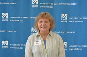 Veronica Bache at the UMass Boston Mass. Memories Road Show