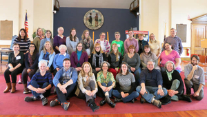 Volunteers and staff at the Nahant Mass. Memories Road Show