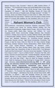 Brief history of Nahant Woman's Club