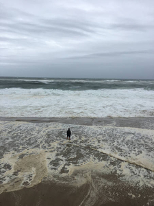 Autumn storm from Nauset Light steps