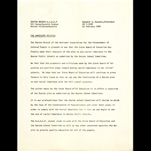 Press release, February 25, 1966.
